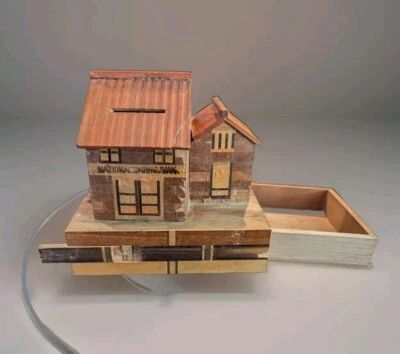 老式 20 世纪 30 年代日本拼图盒银行“国家储蓄银行” — 第 1/4 张图片