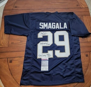 Stan Smagala Signed Autographed Blue #29 Jersey Notre Dame Irish Double Ins Auto - Picture 1 of 2