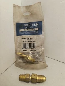 Lote de 2 Western AW-427 - 1/4" NPT Macho a Tamaño B Macho Regulador Antorcha Gas Inerte - Imagen 1 de 2