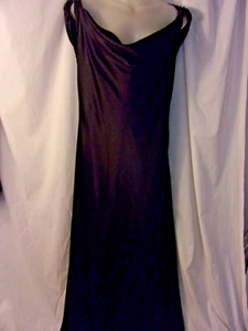 Vestido de Noche St. John Negro Sega Estrás Hebilla Detalle Hombros 10 ELEGANTE - Imagen 1 de 5