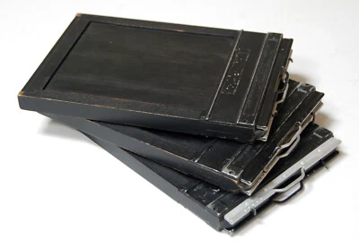 Three Vintage Graflex Graphic Wood 4x5 Sheet Cut Film Hoders Type 5 - Image 1 of 4