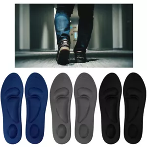 4 Pairs Cushion Shoe Insole Massaging Orthotic Comfort Foot Support Run Pad Mens - Picture 1 of 1