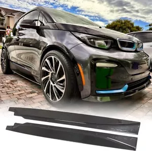 For BMW I3 i3s 2014-2020 REAL CARBON Side Skirts Rocker Extension Lip Spoiler - Bild 1 von 16