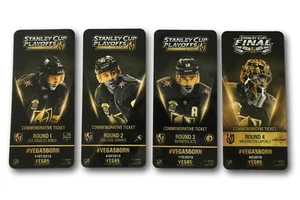 Vegas Golden Knights Commemorative Playoff Tickets Set #D/2018 Stanley Cup - Picture 1 of 6