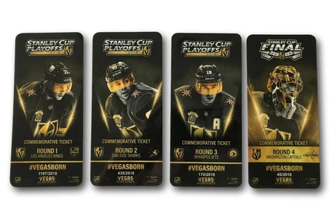 Vegas Golden Knights Commemorative Playoff Tickets Set #D/2018 Stanley Cup Cover