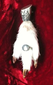 VINTAGE VICTORIAN SILVER MOUNTED GROUSE CLAW BROOCH - SCOTLAND - Picture 1 of 5