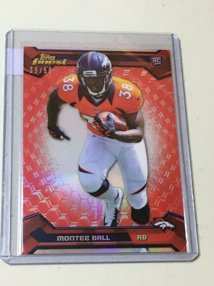F42905  2013 Finest Red Refractors #120 Montee Ball /50 Broncos RC - Image 1 of 1