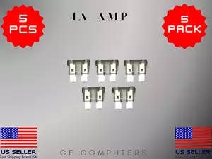 5 Pack 1 AMP ATC/ATO STANDARD Regular FUSE BLADE 1A CAR TRUCK BOAT MARINE RV - Picture 1 of 1