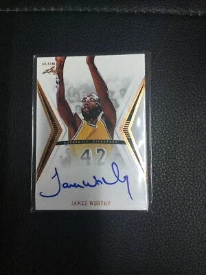 Leaf Ultimate James Worthy 2012-13 en tarjeta autógrafo automático LA Lakers Foto 1 de 2