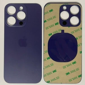 Coque arrière iPhone 14 pro cache batterie arrière verre grand trou caméra top - Photo 1 sur 5