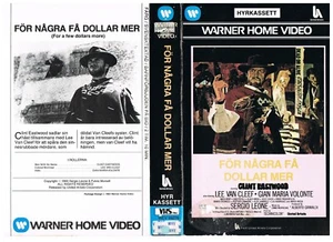 FOR A FEW DOLLARS MORE (1) / SWEDISH VIDEO SLEEVE / WARNER VIDEO LABEL - Picture 1 of 1