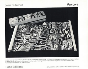 Jean Dubuffet Parcours 1981 Pace Editions Catalog Sheet - Picture 1 of 1
