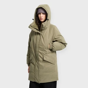 VOLCOM - Womens Sleepi Puff Up Parka - Wintermoss - Long Length Hooded Jacket - Picture 1 of 4