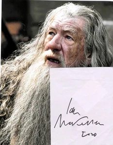 IAN McKELLEN signature page with COA & 8x10 photo as GANDALF in LORD OF RINGS - Picture 1 of 6