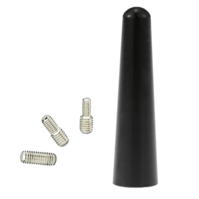 Auto Car AM/FM Radio Short Bar Antenna Nozzle W/ Universal M4 M5 M6 Adapter - Image 1 of 3