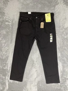 Pantalones de mezclilla informales flexibles rectos calce regular negros 36x30 Levis 505 para hombre - Imagen 1 de 13