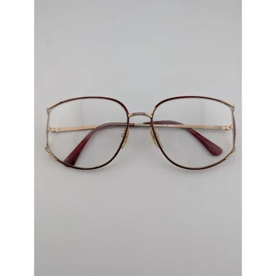 Gafas vintage marco de metal rojo y dorado marcos grandes cejas 59-17 Foto 1 de 4