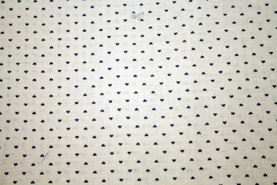 CORAZONES AZULES COUNTRY SOBRE BLANCO - TELA 100% ALGODÓN Foto 1 de 3