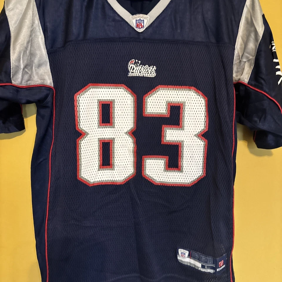 Camiseta Wes Welker New England Patriots niños talla L (14-16) azul Reebok 83 Foto 1 de 4