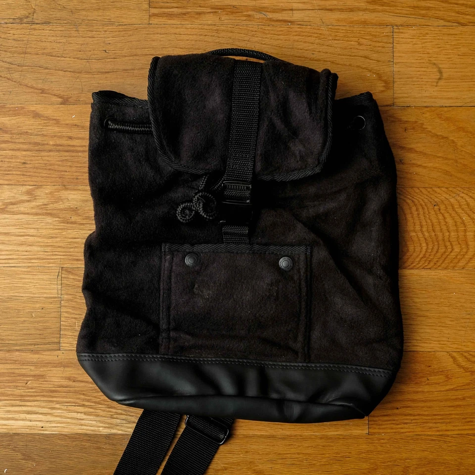 Mochila Polo Sport Ralph Lauren unissex preta vintage anos 90 P retrô - Imagem 1 de 4