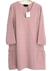 HATCH Umstandskleid Heidi Gr. 1 rosa kariert Mini Rüschen Taschen Neu mit Etikett *siehe Maße - Bild 1 von 8