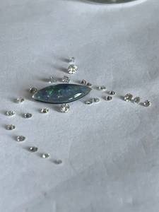 opal and loose diamonds natural 2.54ct Total Beautiful Set - Picture 1 of 9