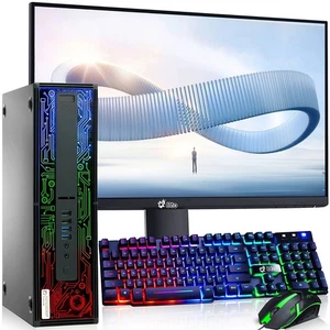 HP RGB G2 Gaming PC intel i7-6th 16GB RAM 1TB SSD 24” LED GTX 1050 Ti WiFi Win11 - Picture 1 of 8