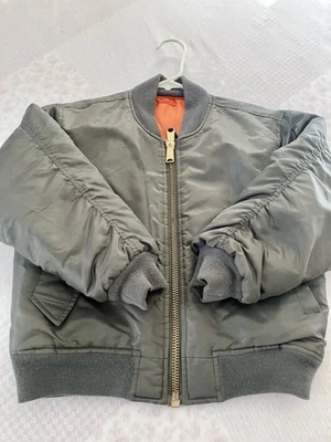 Chaqueta de Vuelo Rothco MA-1 Verde Salvia Reversible Naranja Talla Para Hombre Pequeña Usada en Excelente Condición Foto 1 de 4