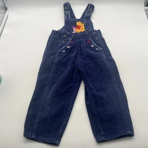 Vintage Pooh 100 Acre Collection Winnie The Pooh Overalls Embroidered Disney 3T - Picture 1 of 21