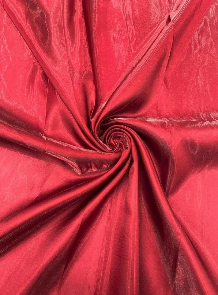 Burgundy Liquid Glossy Bridal Satin Fabric –Shiny, Luxurious, Drapes Beautifully - Image 1 of 1