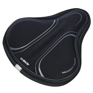Memory Foam Bike Seat Cover - C3 Extra Soft Pad Most Comfortable Exercise Bik... - Picture 1 of 7
