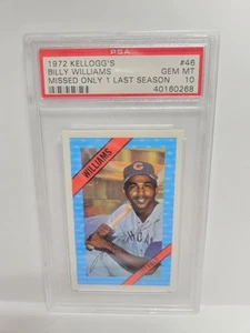 1972 Kellogg's Billy Williams PSA 10 Gem Mint #46 - Bild 1 von 2