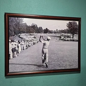 Ben Hogan Golf Signed Framed Photo 19 3/4 Inches H X 27 1/2 Inches W - Picture 1 of 14