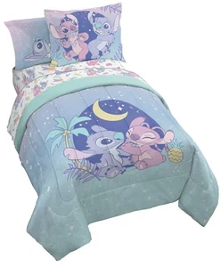 Disney Lilo and Stitch Twin Size Comforter Set - 5 Piece Floral Bedding Inclu... - Picture 1 of 8