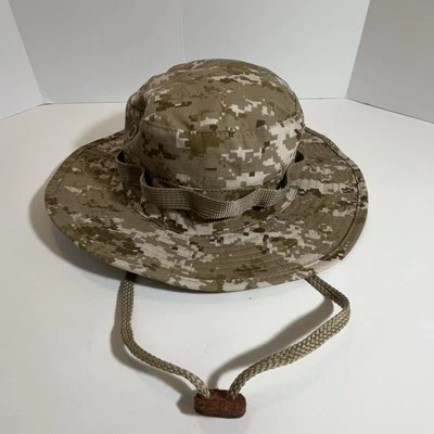 Desert Digital Camo Boonie Hat Safari Cotton /Polyester Size 7 1/4. Shotgun - Image 1 of 4