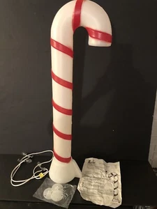 Vintage Carolina Enterprises Empire Candy Cane Blow Mold Red White Christmas 31” - Picture 1 of 6