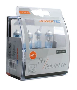 Coppia Lampade Lampadine Alogene H4 60/55W 12v PLATINUM PowerTec Bianche +130% - Imagen 1 de 1