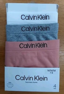 Calvin Klein Girl Seamless Hipster Brief Pants Knickers 3pk SIZE M 7 8 Years NEW - Picture 1 of 3