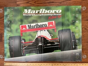 1992 MARLBORO Indy Car Racing Promo Poster Cigarette Advertising Championship - Picture 1 of 12