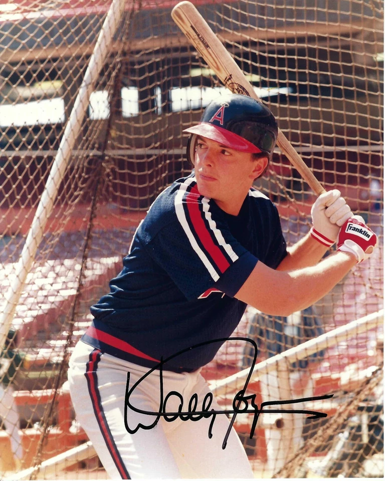 ФОТОГРАФИЯ КАЛИФОРНИЙСКИХ АНГЕЛОВ УОЛЛИ ДЖОЙНЕРА С АВТОГРАФОМ 8x10 - Изображение 1 из 1