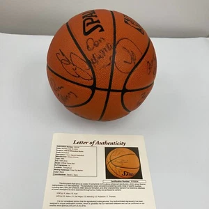 Ray Allen 1999 Milwaukee Bucks Team Signed Spalding NBA Game Basketball JSA - Picture 1 of 9