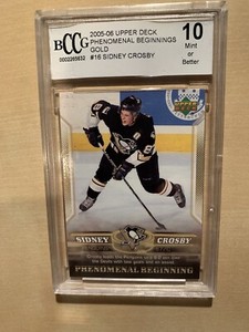 2005-06 Upper Deck Phenomenal Beginnings Gold Sidney Crosby #16 BCCG 10 Gem Mint