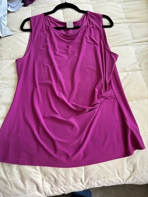 Cuello capucha sin mangas Anne Klein rosa talla XL Foto 1 de 4