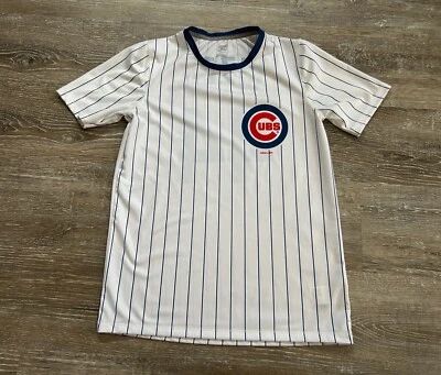 Camiseta retrô Chicago Cubs Anthony Rizzo Cooperstown listra de giz para meninos grandes - Imagem 1 de 4