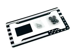 Premium American Flag Metal License Plate Frame - Patriotic Car Accessory - Bild 1 von 3