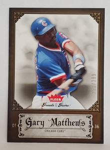 2006 Greats of the Game Copper #41 Gary Matthews #253/299 Chicago Cubs
