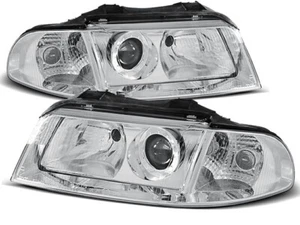 Headlights for Audi A4 1999 2000 VR-1089 Headlamp Headlamps Chrome - Picture 1 of 1