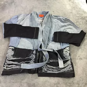 WHO DECIDES WAR Jacket Mens XXL Jean EV Bravado Rode Open Front Distress - Picture 1 of 11