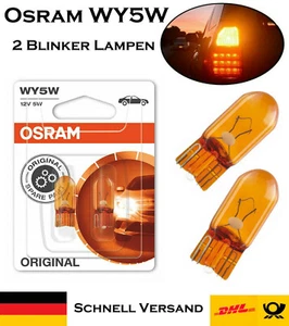 2x Osram WY5W 12V 2827-02B Original Naranja Intermitente Halógeno Repuesto Bombilla - Imagen 1 de 4