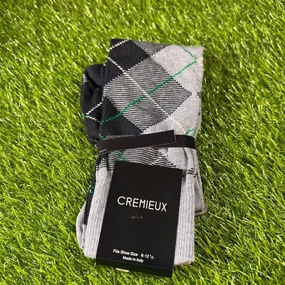 Calcetines de vestir Cremieux Argyle algodón italiano hilo azul se adapta a hombre talla 6-12,5 nuevos con etiquetas Foto 1 de 4